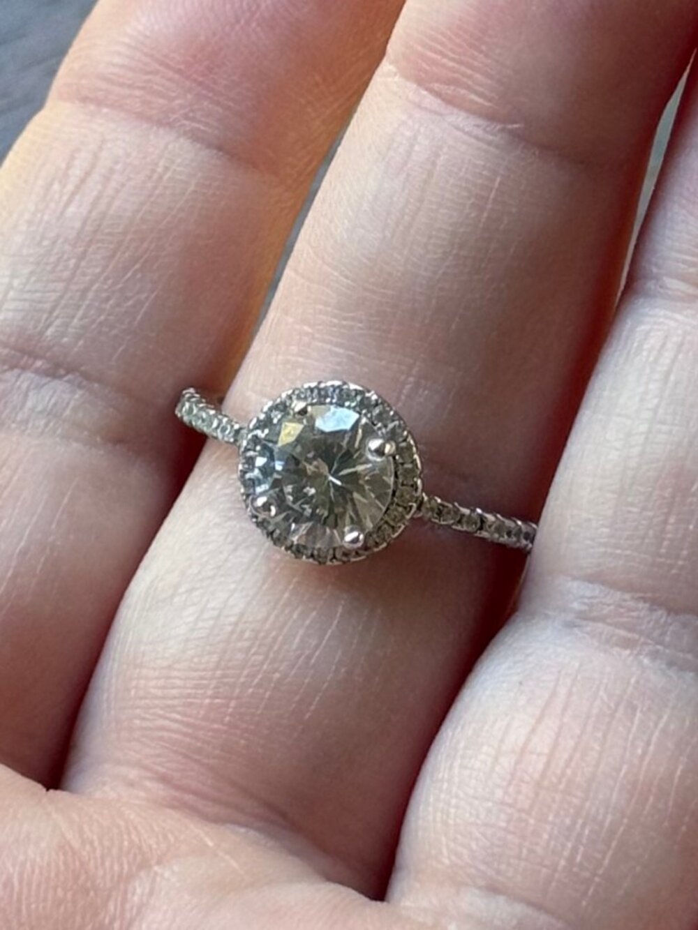 Brilliant Round CZ Sterling Silver Ring